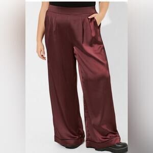 Torrid Burgundy Wide Leg Pants